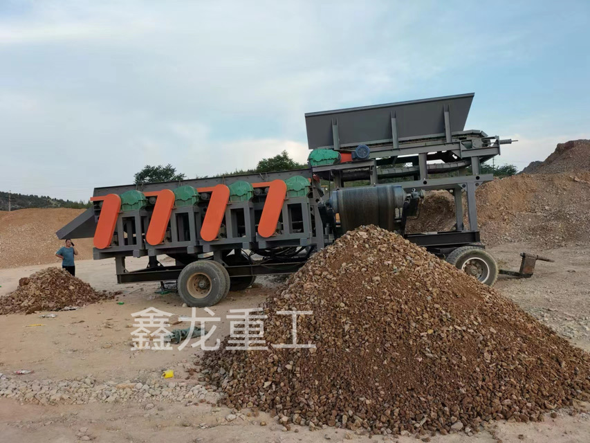 河南新乡移动式泥石分离机生产现场